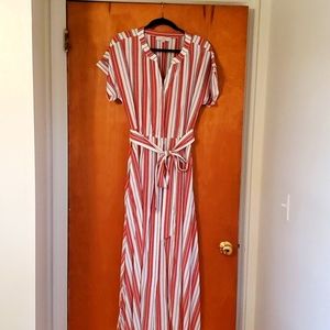 Loft Striped Maxi Dress